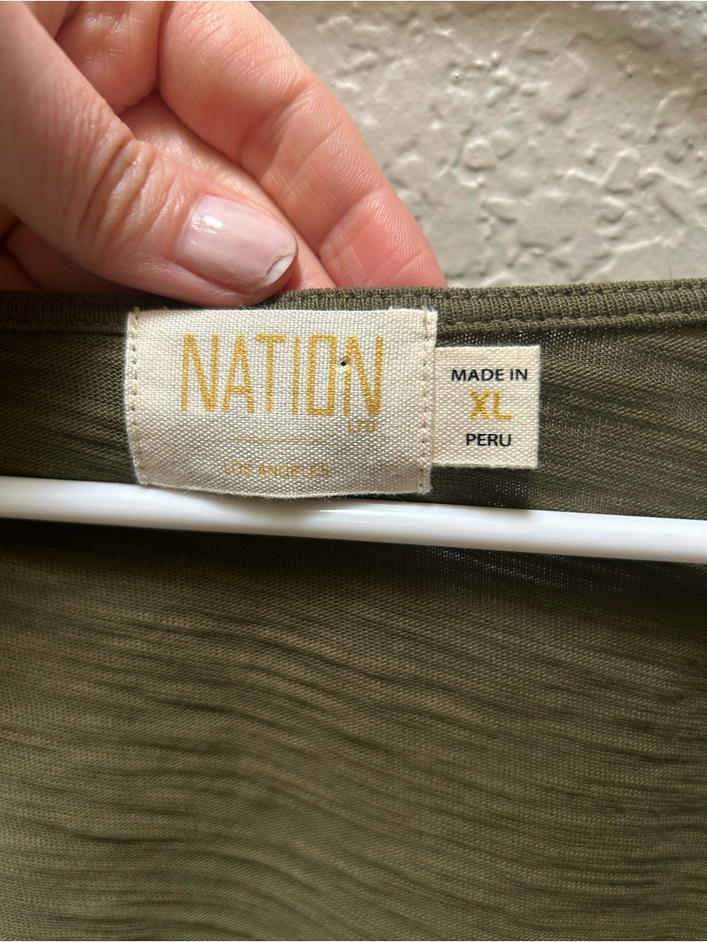 Nation LTD Pascale Square Neck Long Sleeve Top Olive Green - Picture 5 of 10